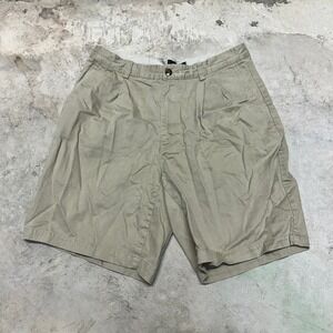 Eddie Bauer Mens Pleated Khaki Shorts Size‎ 35 Cotton Outdoor Casual